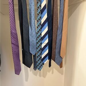 Celebrity owned Oleg Cassini etc Men's Tie Set - Purple, Black, Blue, Brown, Tan